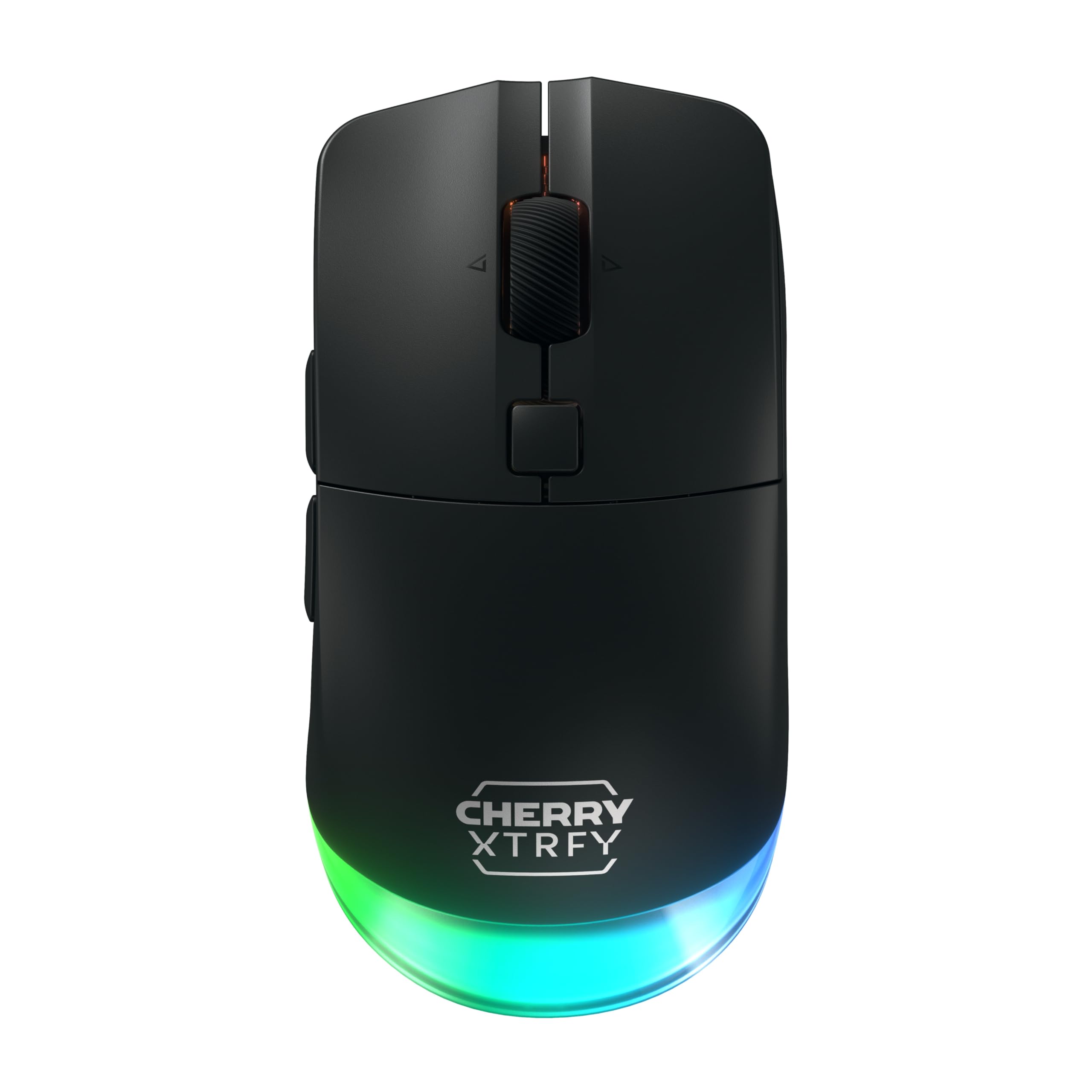 CHERRY XTRFY M50 Wireless, Ratón Inalámbrico para Juegos, Conexión por 2,4 GHz, Bluetooth y Cable, Forma Ergonómica, Iluminación RGB, Recargable, Negro