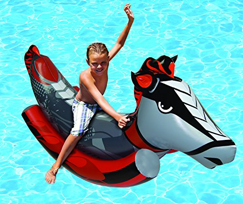 Poolmaster Rockin' Horse Swimming Pool Float Toy, Multicolored 84 Long x 40 Wide, deflated