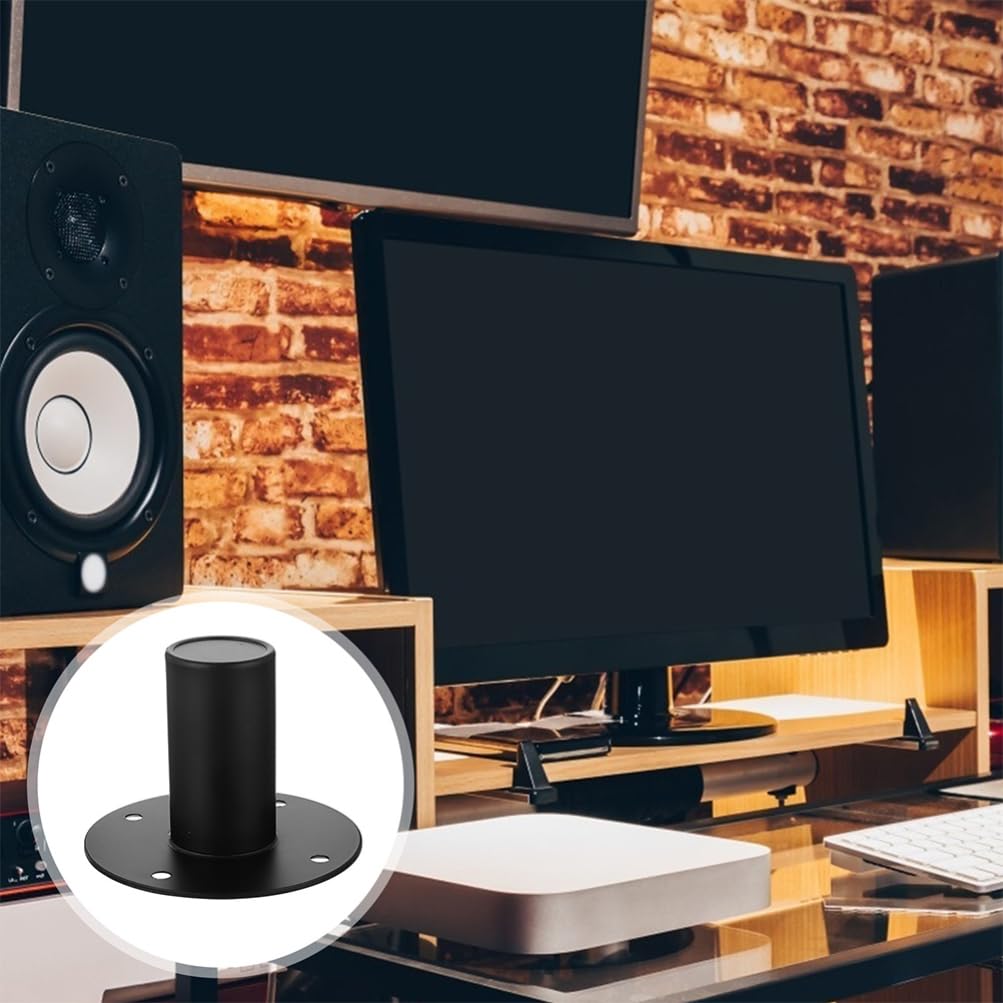 ERINGOGO 2pcs Speaker Stand Base Iron Material Holder Sound Support Easy to Install Speaker Storage Suitable for Home and Studio Use