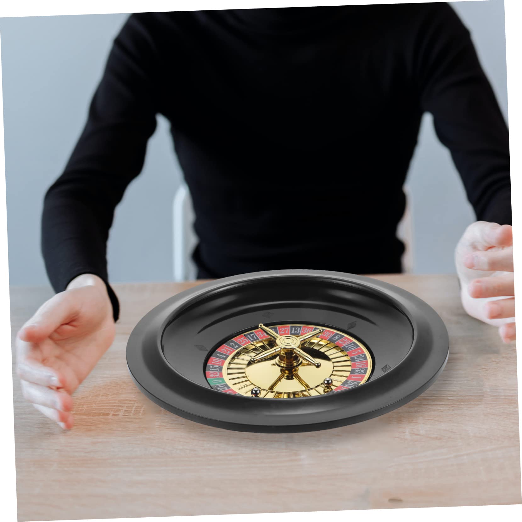 Garneck Ruota della roulette da 10 pollici per i giochi – Set di gioco professionale per giochi in casa e feste, ideale per notti da poker e giochi da tavolo ricreativo