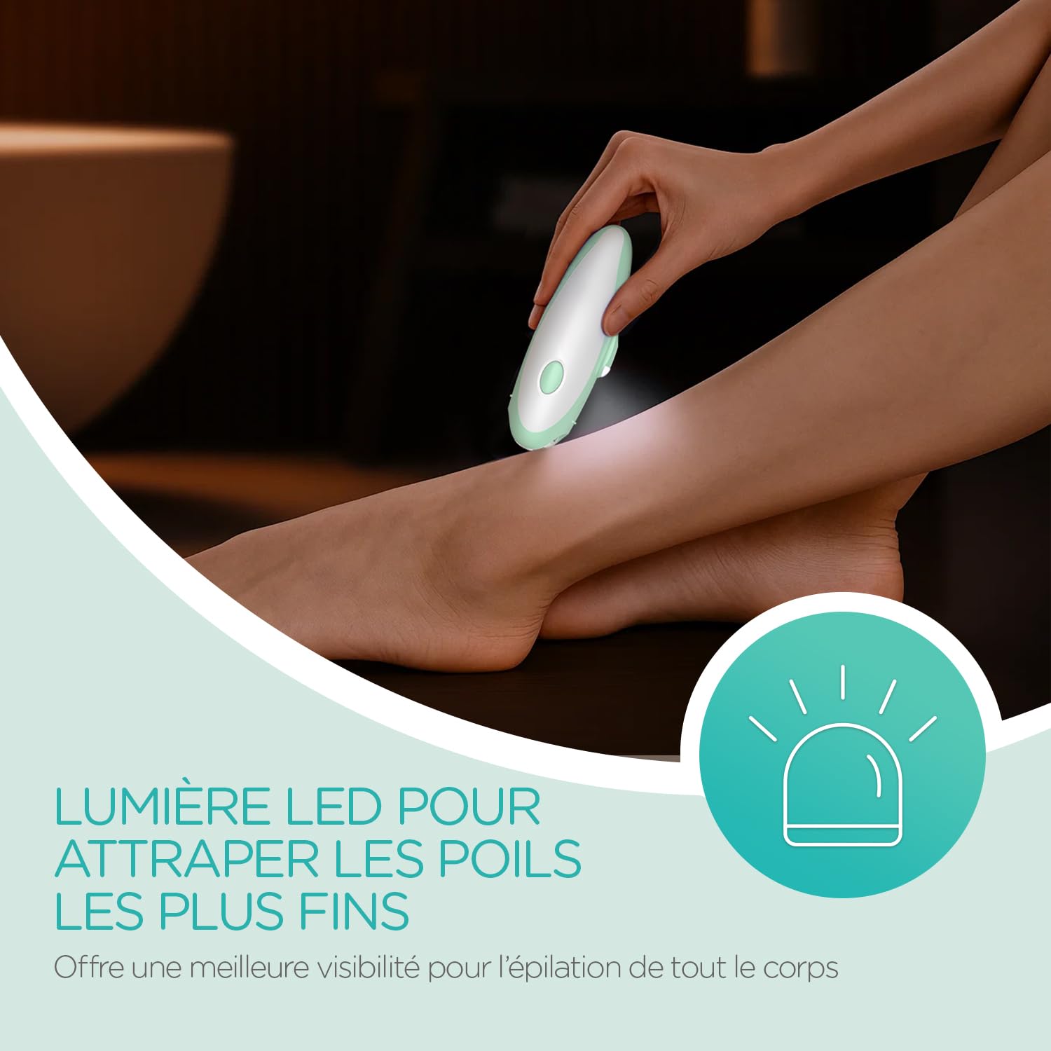 VOGOE Epilateur Electrique Femme avec 21 Pinces et Lumière LED, 2 Vitesses Épilateur Visage Femme Sans Fil, Epilateur Electrique Rechargeable pour Bras, Jambes, Visage HR110 (Vert)