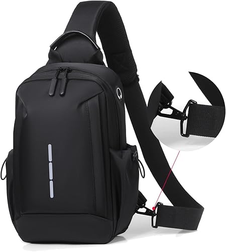 Kilunnyu Crossbody bandolera bandolera mochila multiusos ajustable izquierda o derecha viaje senderismo bolsa de pecho para ciclismo