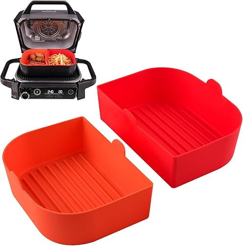 Paquete de 2 forros de silicona para parrilla Ninja OG701 Woodfire para exteriores, accesorios para parrilla Ninja Woodfire Pro Ninja DG551 y OG951,