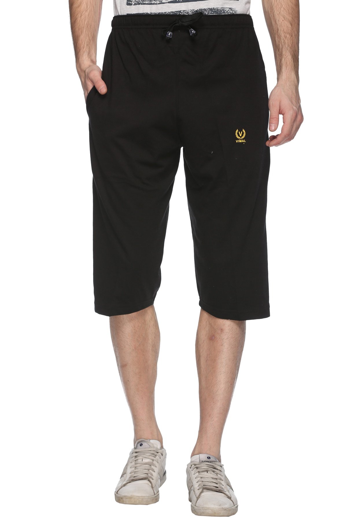 mack jonney Men's Slim Fit Cotton Capri (C1-BLACK01-XL_Black_XL)-picture-33