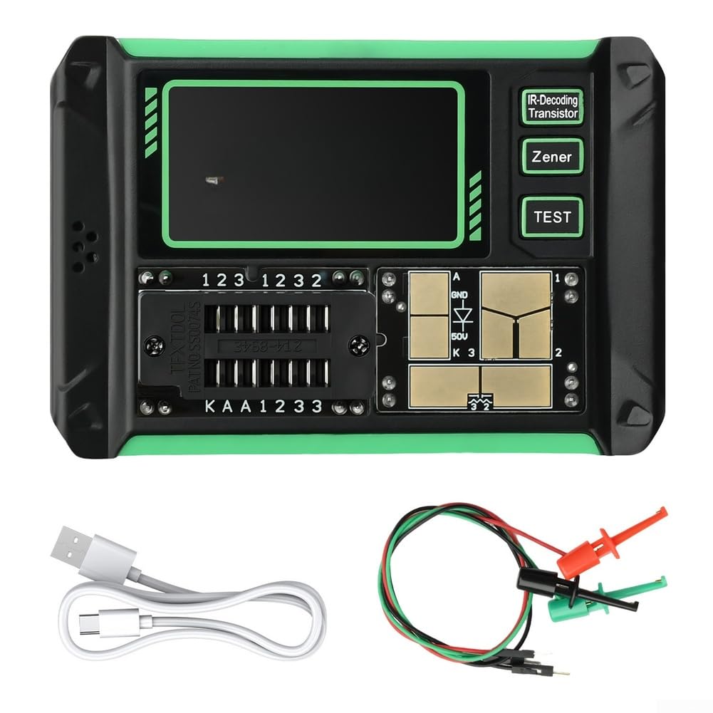 LCR AR1 Multifunktionstransistor-Tester, genaue Messung für Kondensatoren, Widerstände, MOSFET-Dioden, für Schaltungsprüfung, elektronische Wartung, DIY