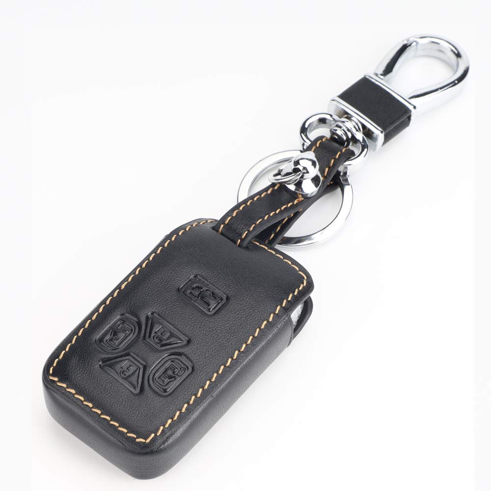 [BKY] Toyota Toyota Car Leather Key Case Estima Noah Voxy 60/70 Series Alphard Vellfire Isis Alion Compatible (Black 5 Buttons)
