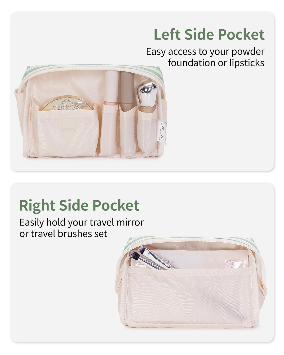 Narwey Neceser Maquillaje Mujer, Neceser Viaje Grande Bolsa de Maquillaje Organizador, Makeup Bag Bolsa de Aseo para Mujeres Niñas — view 3