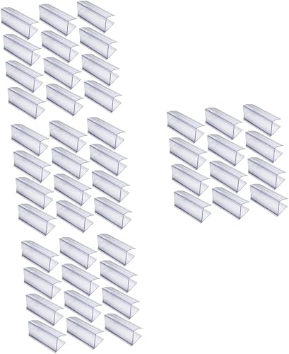 MAGICLULU 120 Pcs Shelf Label Holder Acrylic Sign Holder Tags for Retail Blank Flags L Shape Mini Sign Display Holder Tag Label Sign Holder Price