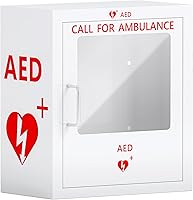 Wensha AED Defibrillator Cabinet - Fits All Brands, Clear Window, Snap Lock Handle, Wall Mount 14.2x7.9x15.8 Inch for Home Office Hospital