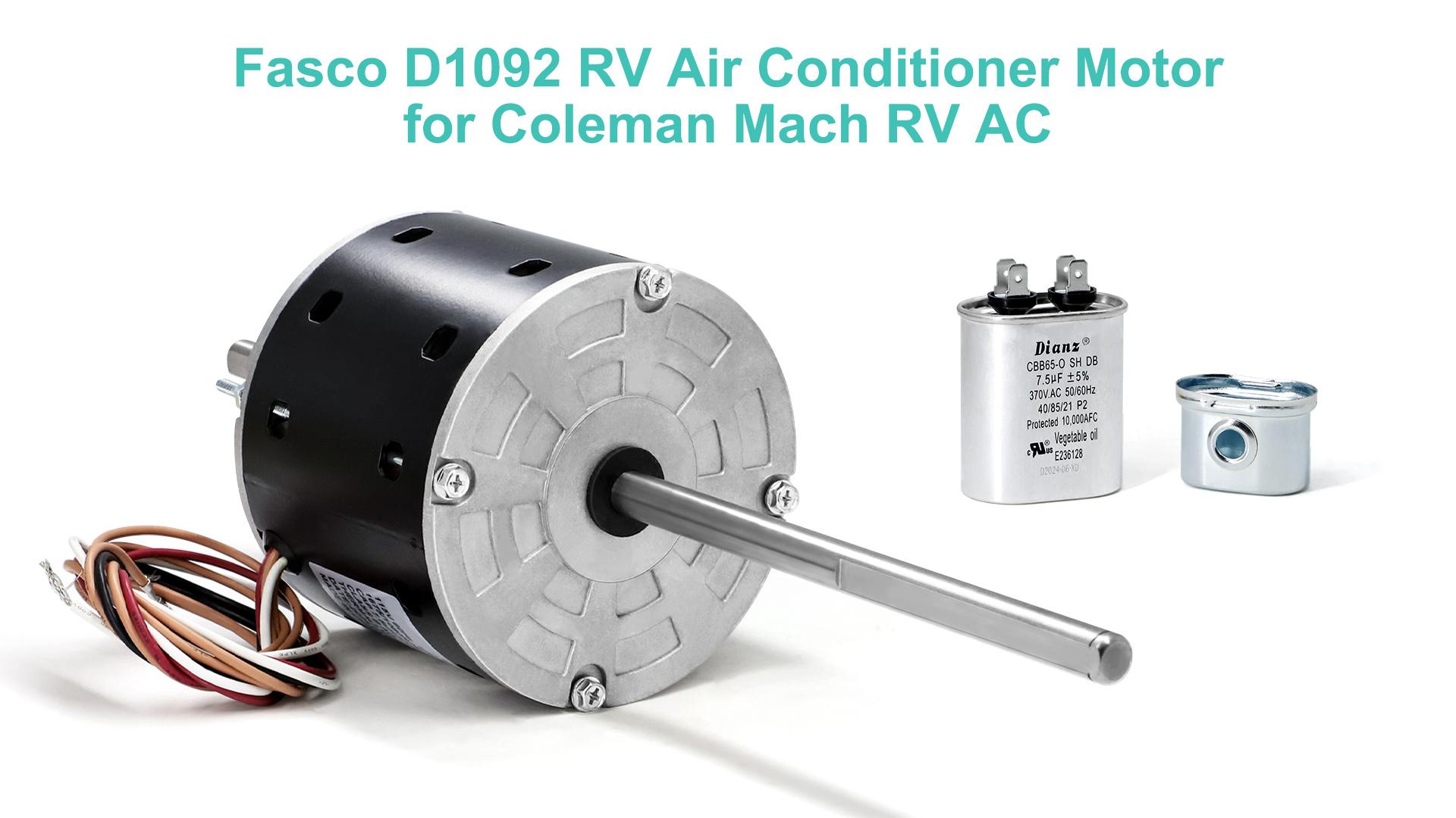 Hipoilk RV Air Conditioner Motor for Coleman Mach RV AC, 1/3 HP Condenser  Fan Motor with Capacitor Replaces Fasco D1092, Y6L457D01L, 7184-0156,  7855MVA-A11U, Coleman 1468-306, 1468A3069 - Amazon.com