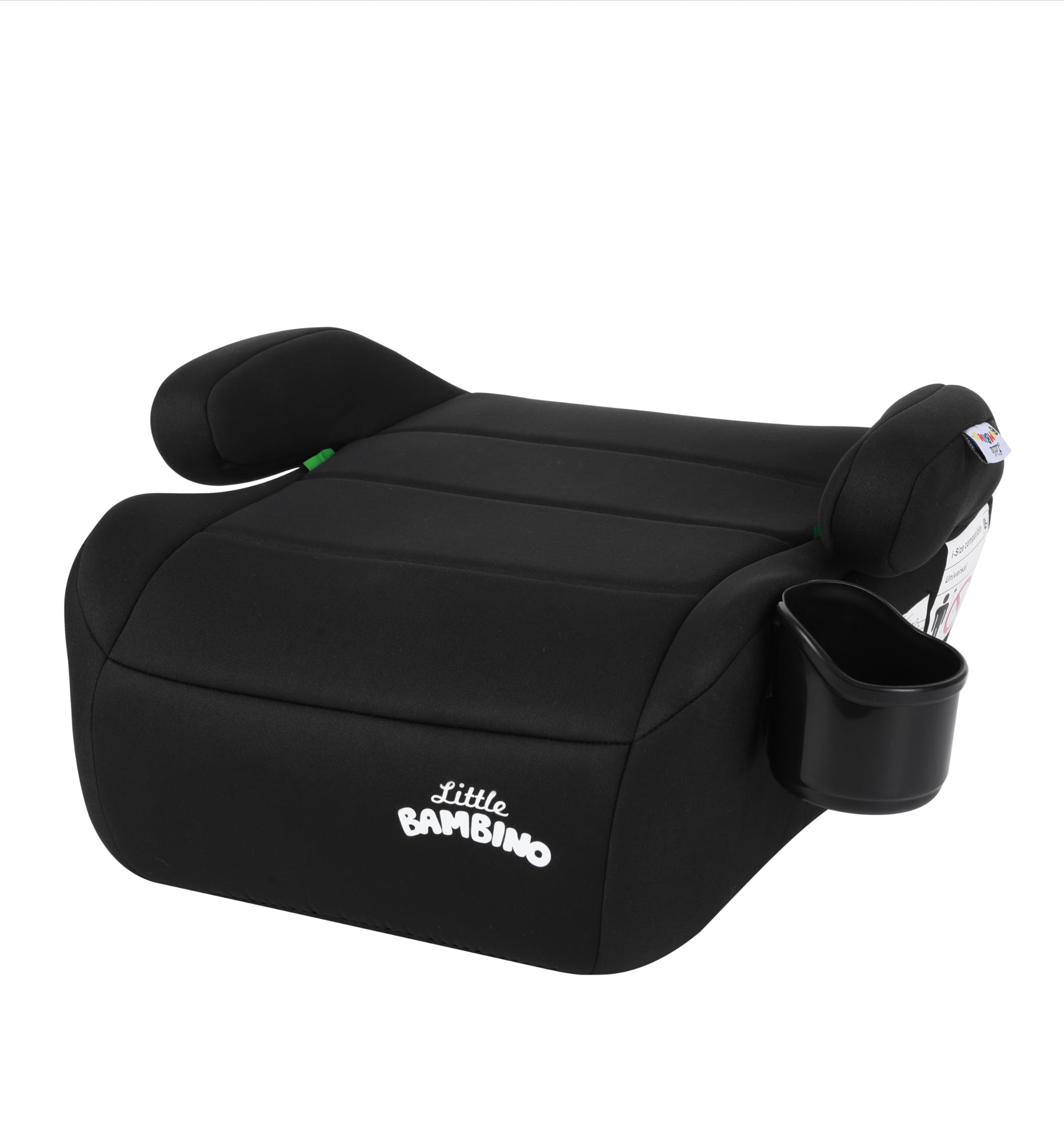 Little Bambino Car Booster Seat, i-Size 125-150cm, Universal Cushion for Children 6-12 Years (Black)