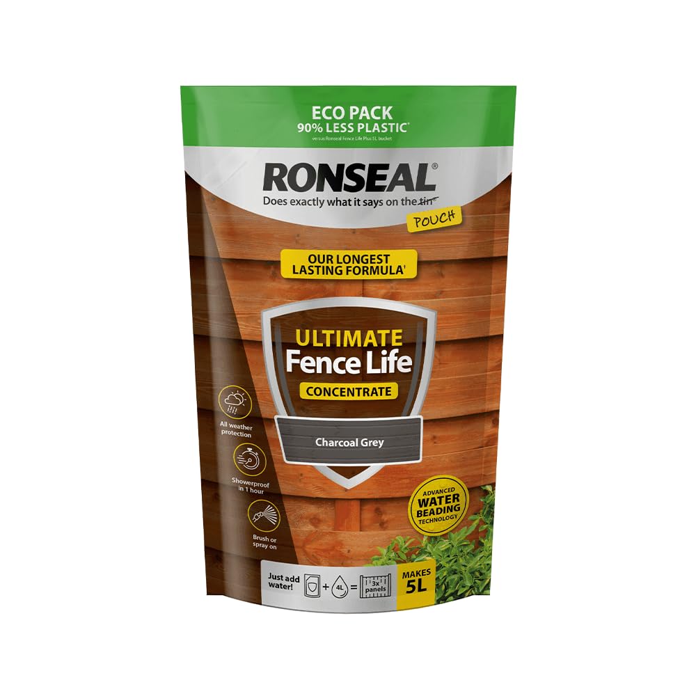 Ronseal Grey 39382 Ultimate Fence Life Concentrate Charcoal 950Ml