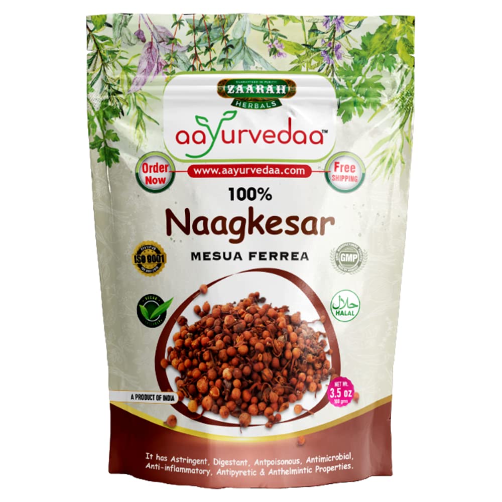 Aayurvedaa Natural Naagkesar - 100gms | Mesua Ferrea| Helpful in relieving Cold and Cough, Naagkesar Mesua Ferrea improve digestion, appetite, bad breath and excessive sweating