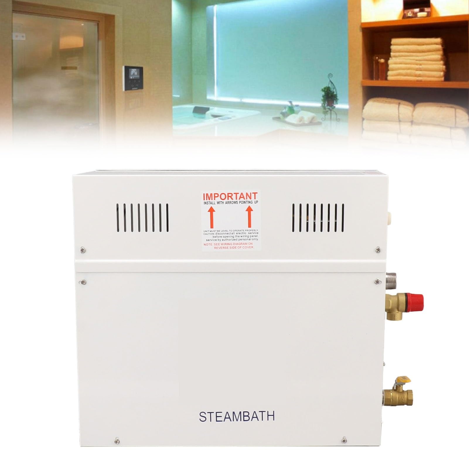 Generator łaźni parowej Sauna łazienkowa o mocy 9 kW, generator pary Samoodpływowy system generatora prysznica parowego do spa do sauny i prysznica w domu