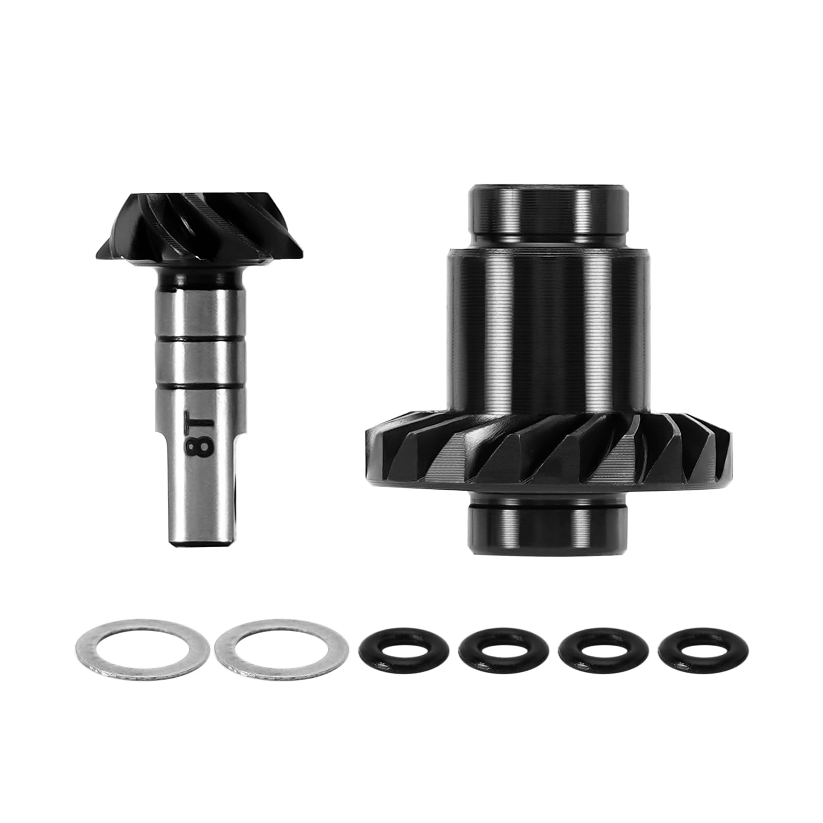 INJORA 20/8T Steel Alloy Helical Axle Underdrive Gear Set for 1/18 RC Crawler Redcat Ascent-18 Upgarde(1 Set)