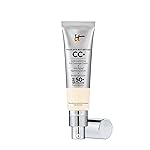 IT Cosmetics CC+ Cream (Fair Ivory) - Natural Full Coverage Foundation With SPF 50+, Color Corrector & Anti-Aging Hydrating Serum, Hyaluronic Acid + Peptides, Lightweight - 1.08 fl oz