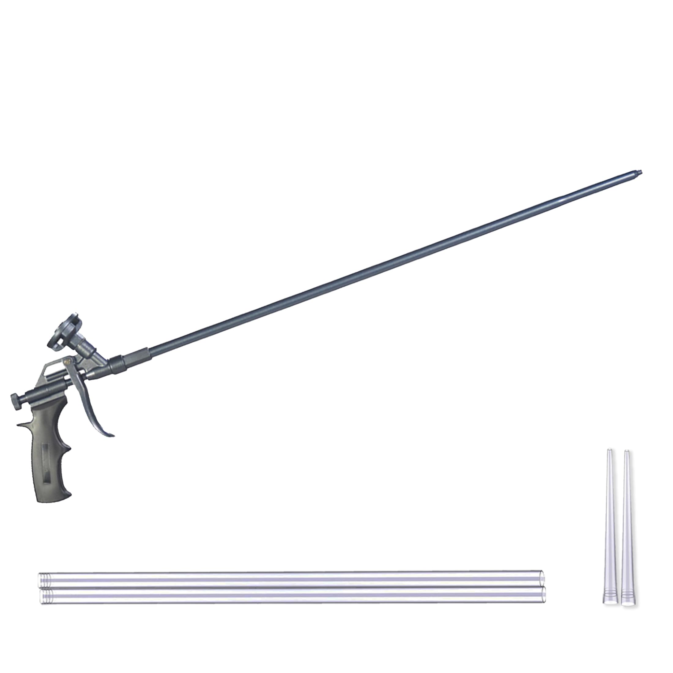 AWF PRO Spray Foam Gun – 2' Long Nozzle, High Precision, Adjustable Flow Control, Contractor-Grade Pro Applicator for Insulating Foam Sealant, Full