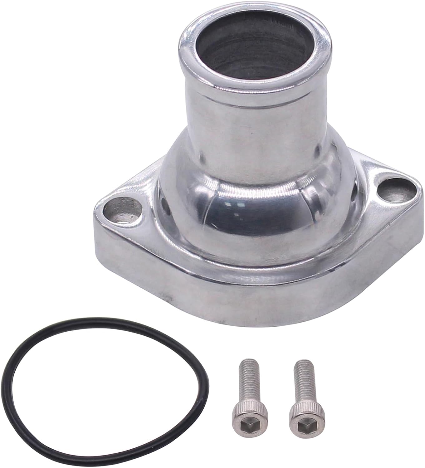 ApplianPar Straight Up Swivel Water Neck Thermostat Housing for Chevy LS Engine LS1 LS2 LS3 LS7 LS9 LSA L76 L92 GM Engines Polished Aluminum