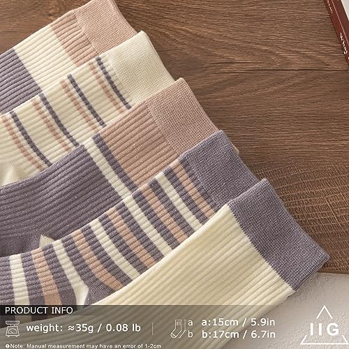 Image of IIG 5 Pairs Womens Novelty Cute Crew Socks Colorful Funny Ankle Socks Gifts for Womens Socks