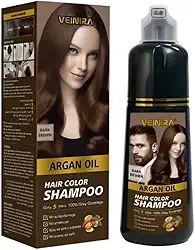 Tonalizador de Cabelo Formula Natural Sem Amonia Escurecedor Veinira 400ml Castanho Escuro