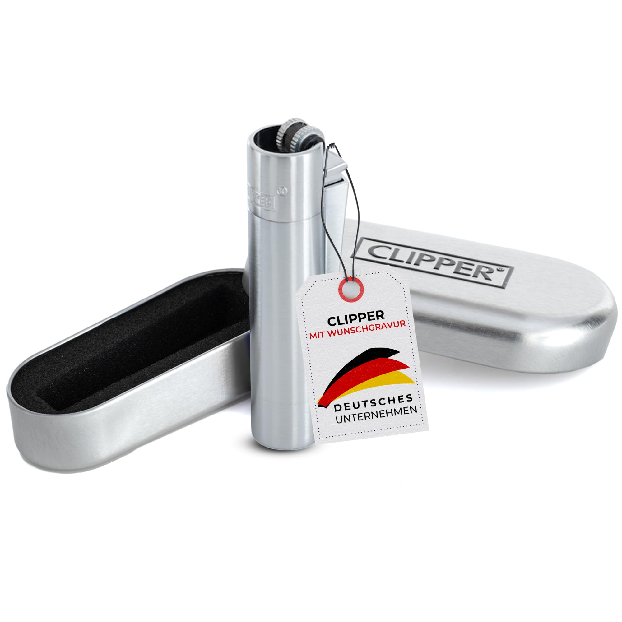 Feuerzeug mit Gravur, Personalisierte Geschenke Geburtstagsgeschenk für Männer Frauen Partner Freund Jahrestag Geschenk für Ihn Sie Männergeschenke Gadgets Geburtstagsgeschenke (Silber)