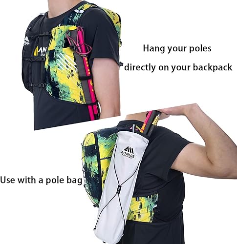 Miniatura 5 de YOUGLE Chaleco de hidratación para correr, mochila ligera de hidratación para hombres de 10 litros para carreras de maratón de trail running