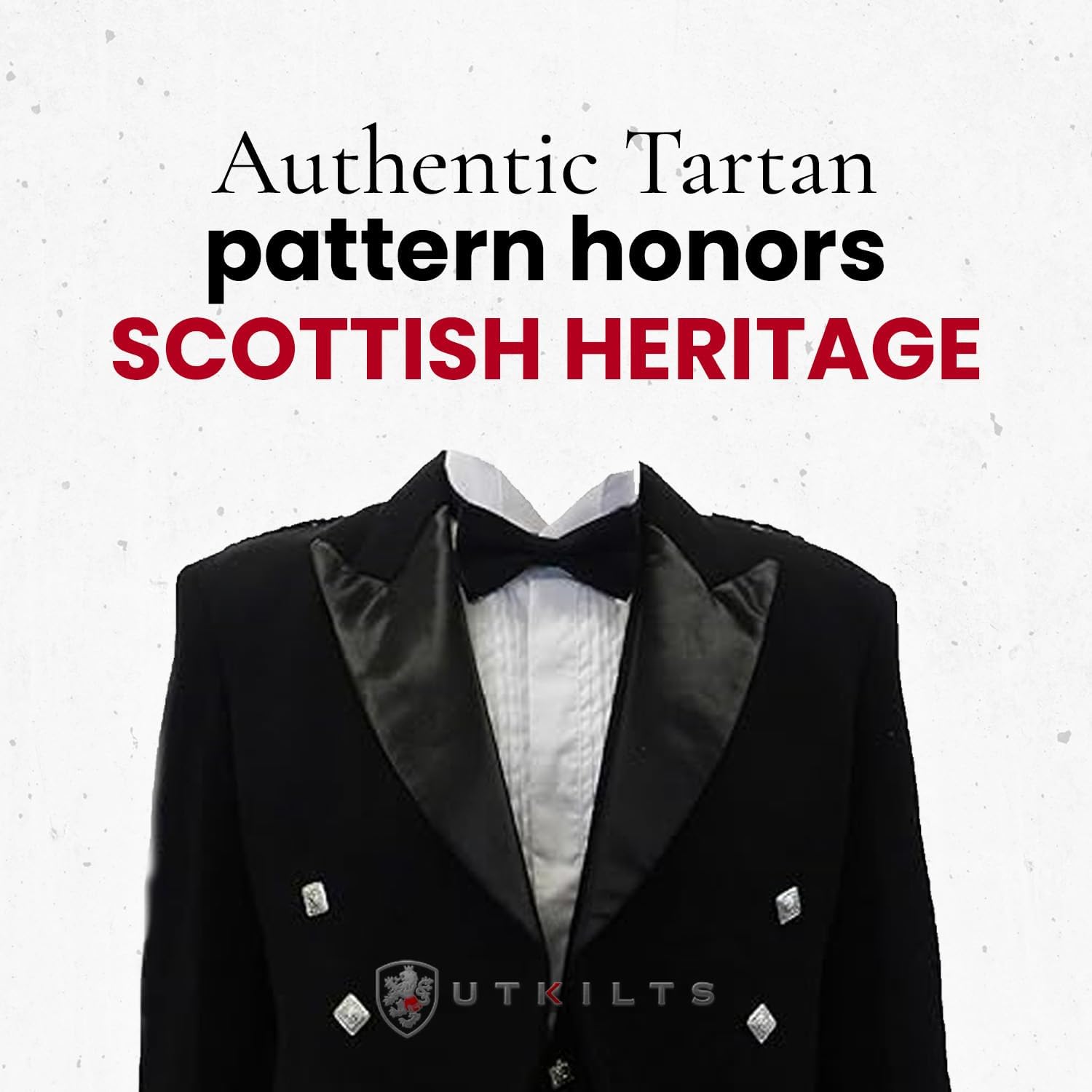 UT Kilts Prince Charlie Jacket & Vest, Formal Scottish Kilt Jacket for Men, with Elegant Vest & Stylish Silver Button Accents - Image 6