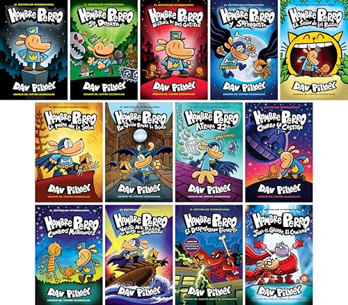 Hombre Perro colección (13 libros) en español | (Dog Man Spanish Series Set, 13 books) (Spanish...