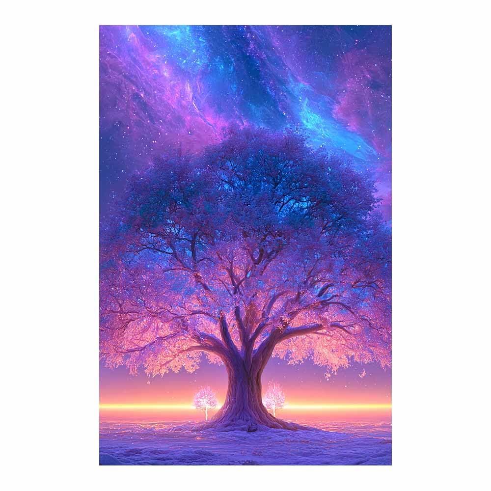 HOQIU Print Canvas Poster Decor Abstract Blossoms tree canvas prints, nature wall art, for Bathroom Home Office Decor(Multicolor)-80x120cm Unframed