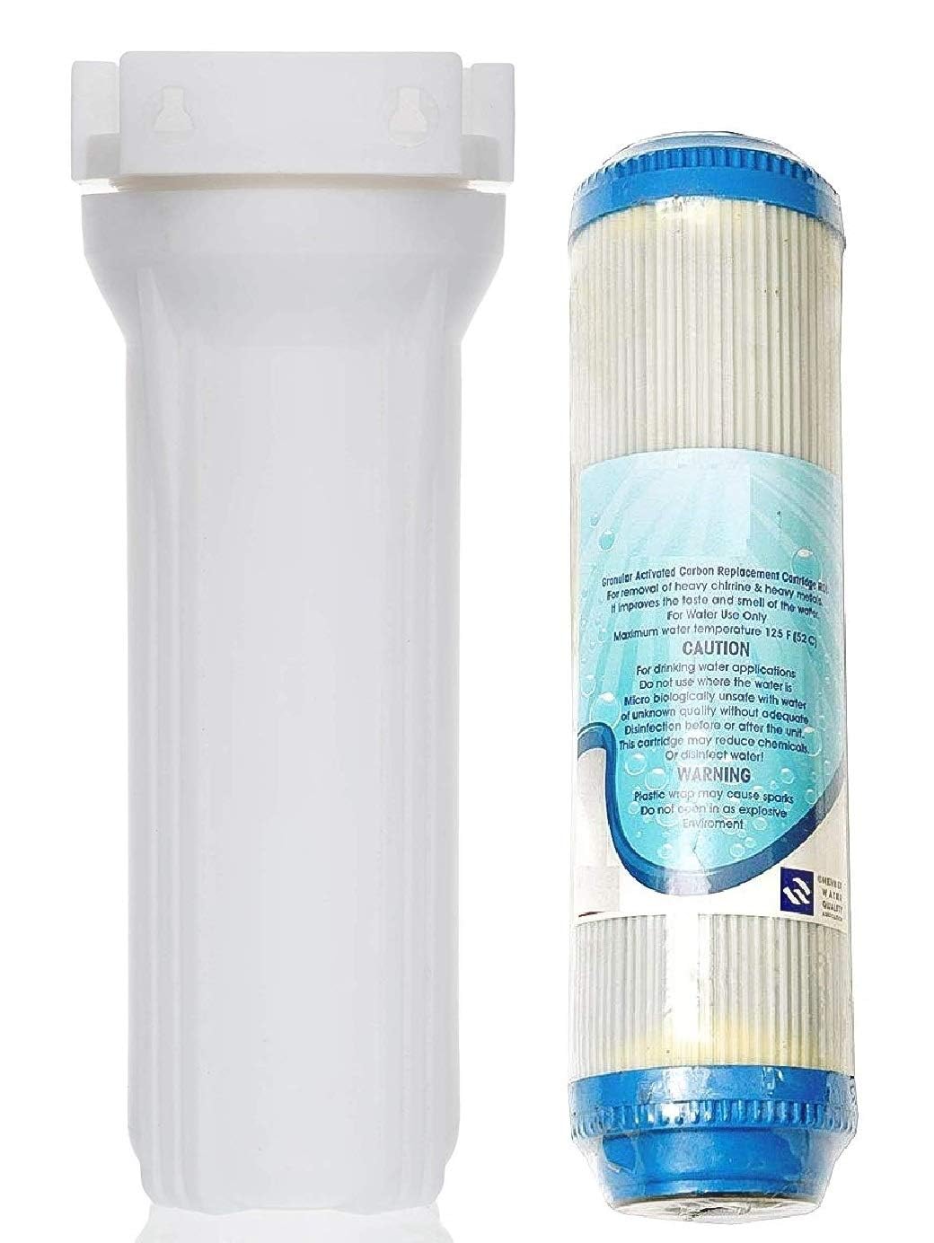 Pre Filter Housing with Granular Activated Carbon Block Filter for Domestic Water Purifier 10 Inch White 1/4 Inch Inlet (Pack of 2)-image-7