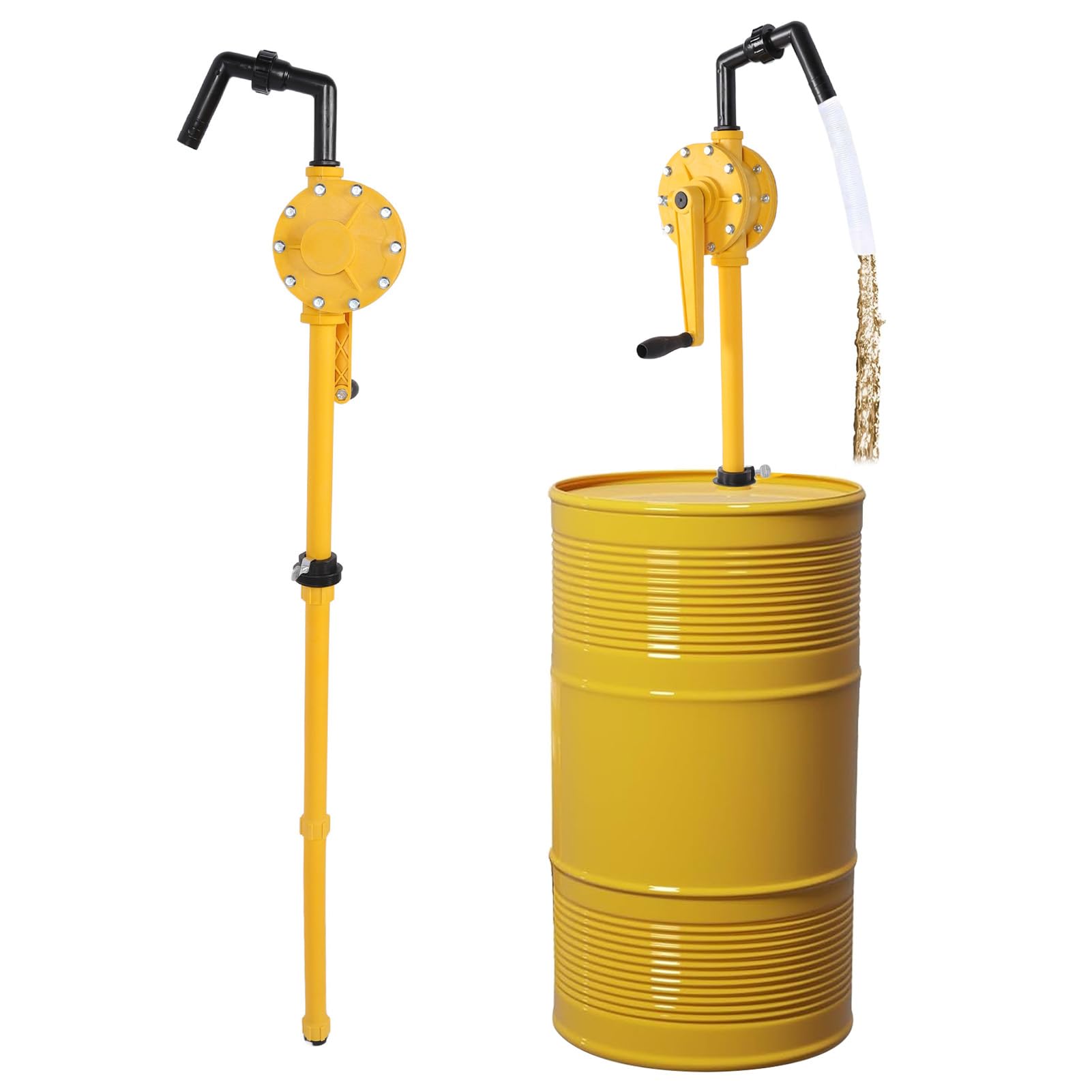 Yosoo Health Gear Ręczna Pompa do Beczek PP Ręczna Pompa Bębnowa 35 L Min. Podnoszenie od 3 do 5 M dla Beczek o Pojemności od 5 55 Galonów Warsztat Przenoszenia Oleju Zastosowanie w Garażu w