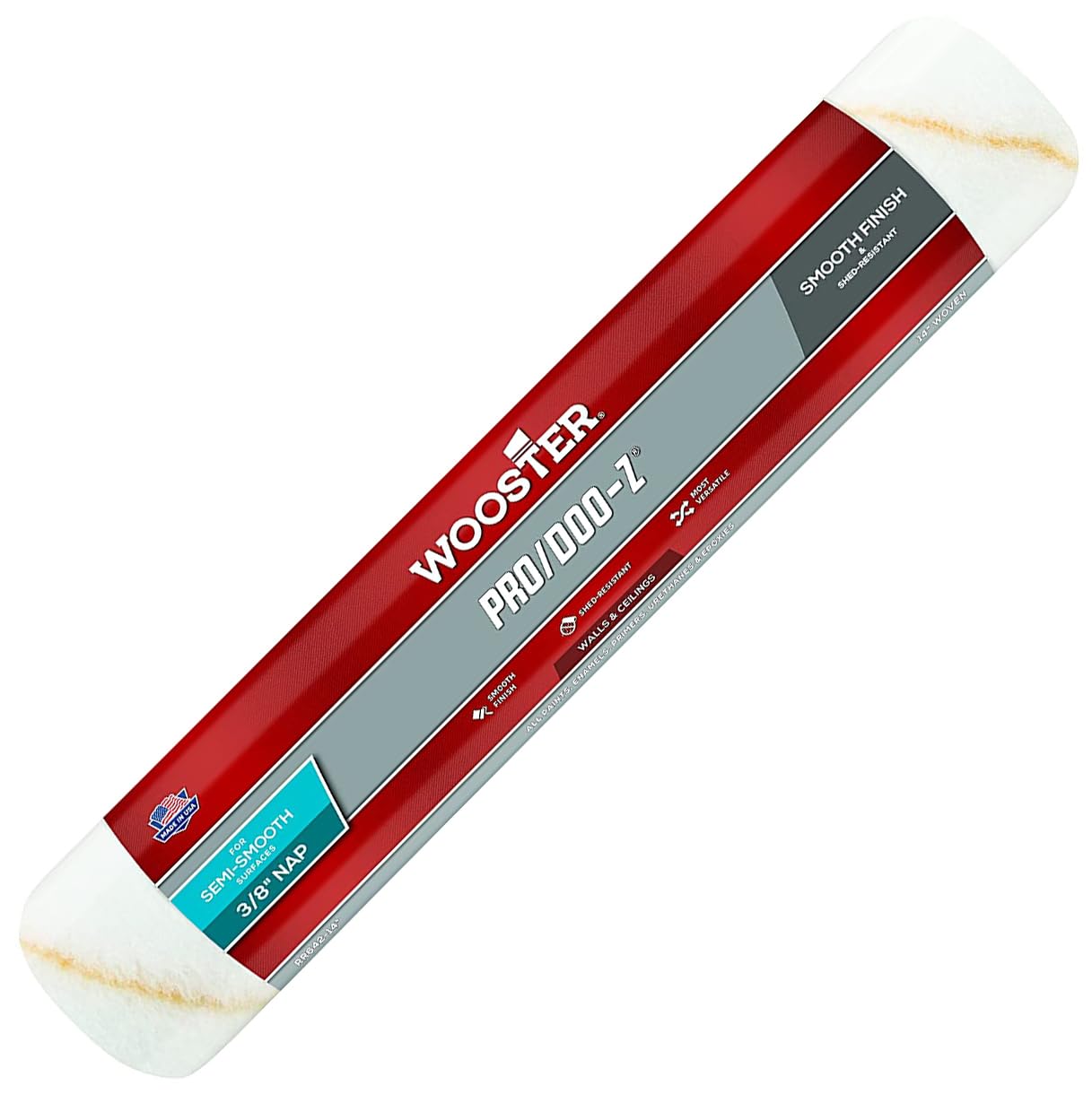 Wooster Pro Doo-Z 3/8" Nap Semi Smooth Paint Roller Sleeve14 Inch from B&Q