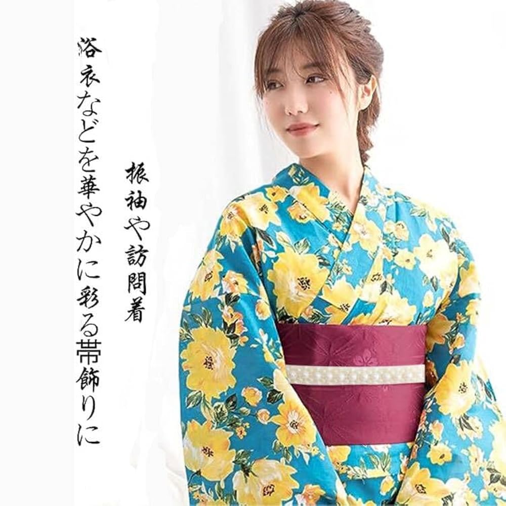 Amazon.co.jp: [Oujyo] 浴衣用帯締め 帯飾り パール ベルト