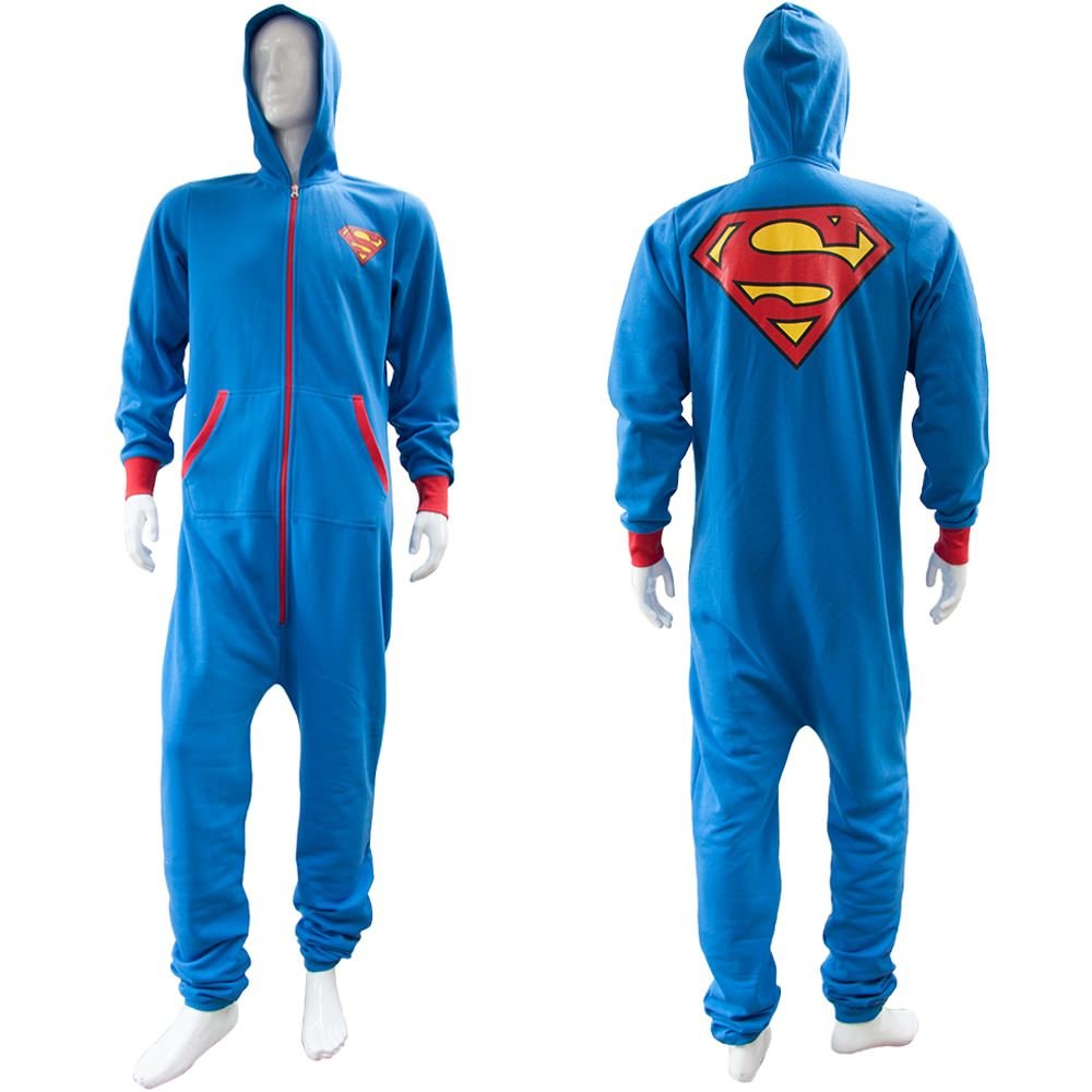 DC Comics Superman - Mono para Hombre (Grande, Azul)
