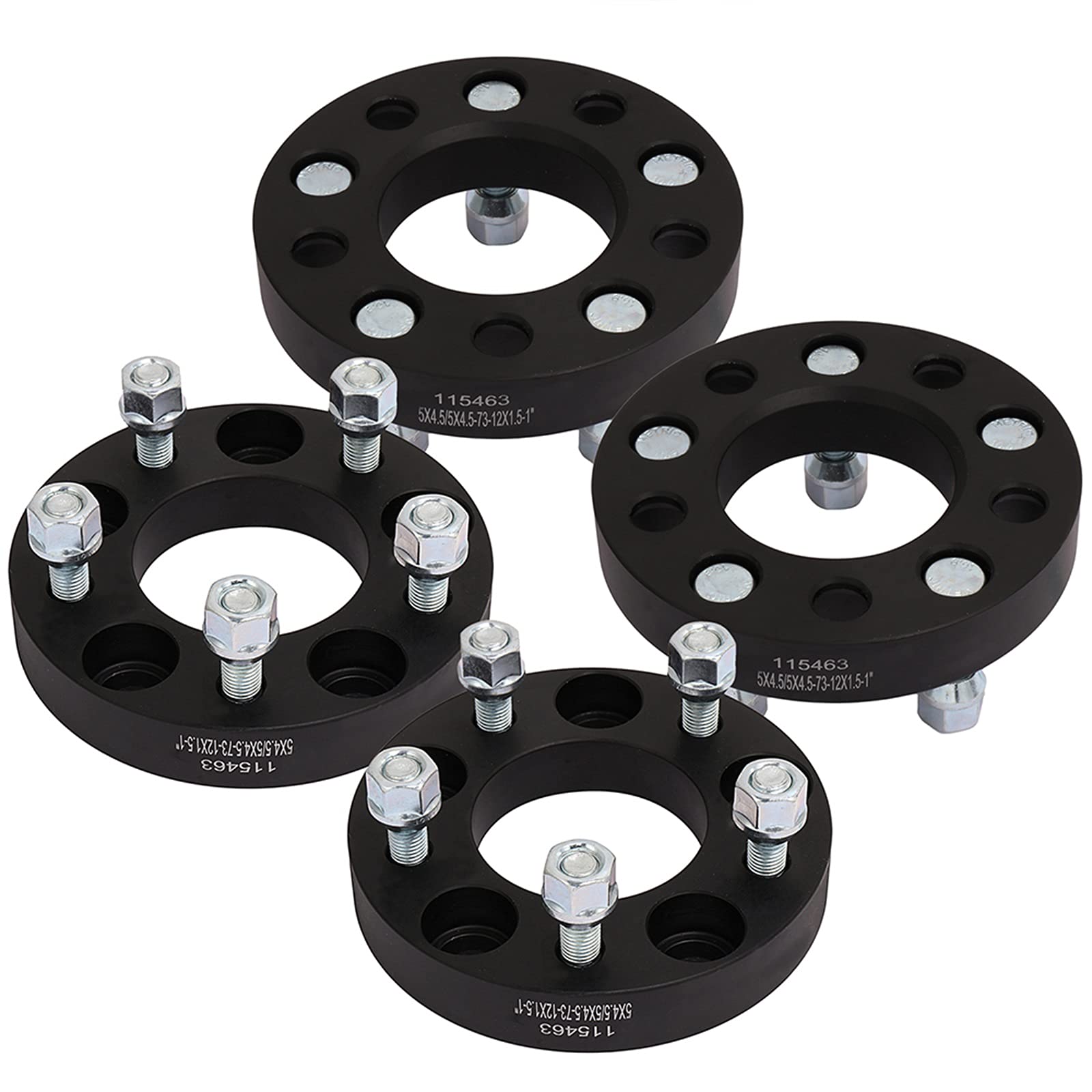 SCITOO 2Pcs 5x4.5 Wheel Spacers 1 inch for Honda/for Toyota Black