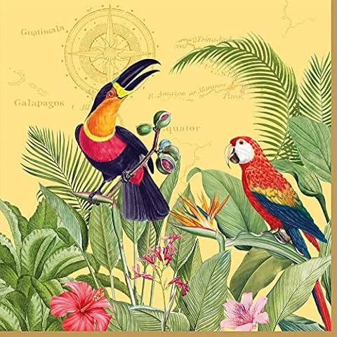 Colourful Birds Napkins for Table Decoration Cover