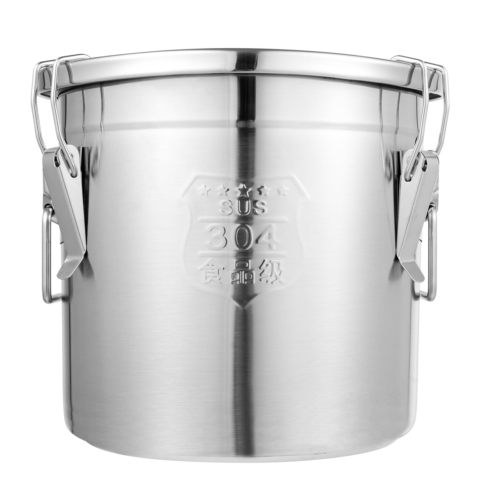 MccoMMon 12L Luftdichter Vorratsbehälter – Edelstahl 304, 28 Cm Breit, Stapelbar, Für Reis, Mehl & Getreide