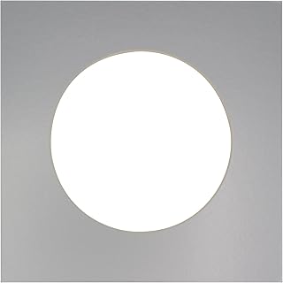 12x12 Mat Bevel Cut for 8x8 Photos - Precut Metallic Silver Circle Shaped Photo Mat Board Opening - Acid Free Matte to Protect Your Pictures - Bevel Cut for Family Photos, Pack of 1 Matboard