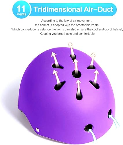 Miniatura 3 de Casco ajustable para niños de 3 a 16 años, equipo de protección con coderas, rodilleras y muñequeras para multideporte, patinaje, bicicleta,