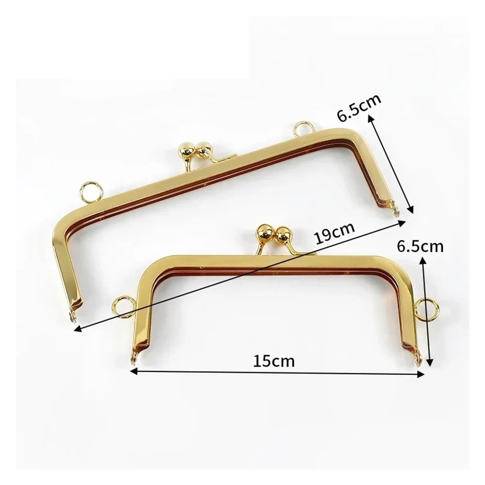 Ramki do torebek ze stopu cynku | Wielokolorowy 10/15/19 cm 1/2/3/5 szt. Sprzęt do torebek DIY: Ramki do torebek(Silver-15cm,5Pcs)