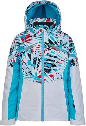 Spyder Girl's Conquer Jacket (Big Kids) White Island 18 Big Kids