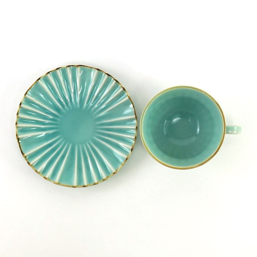 ブルーム カップ_ソーサー 孔雀 トルコ＆茶 16570 2客入 Amazon