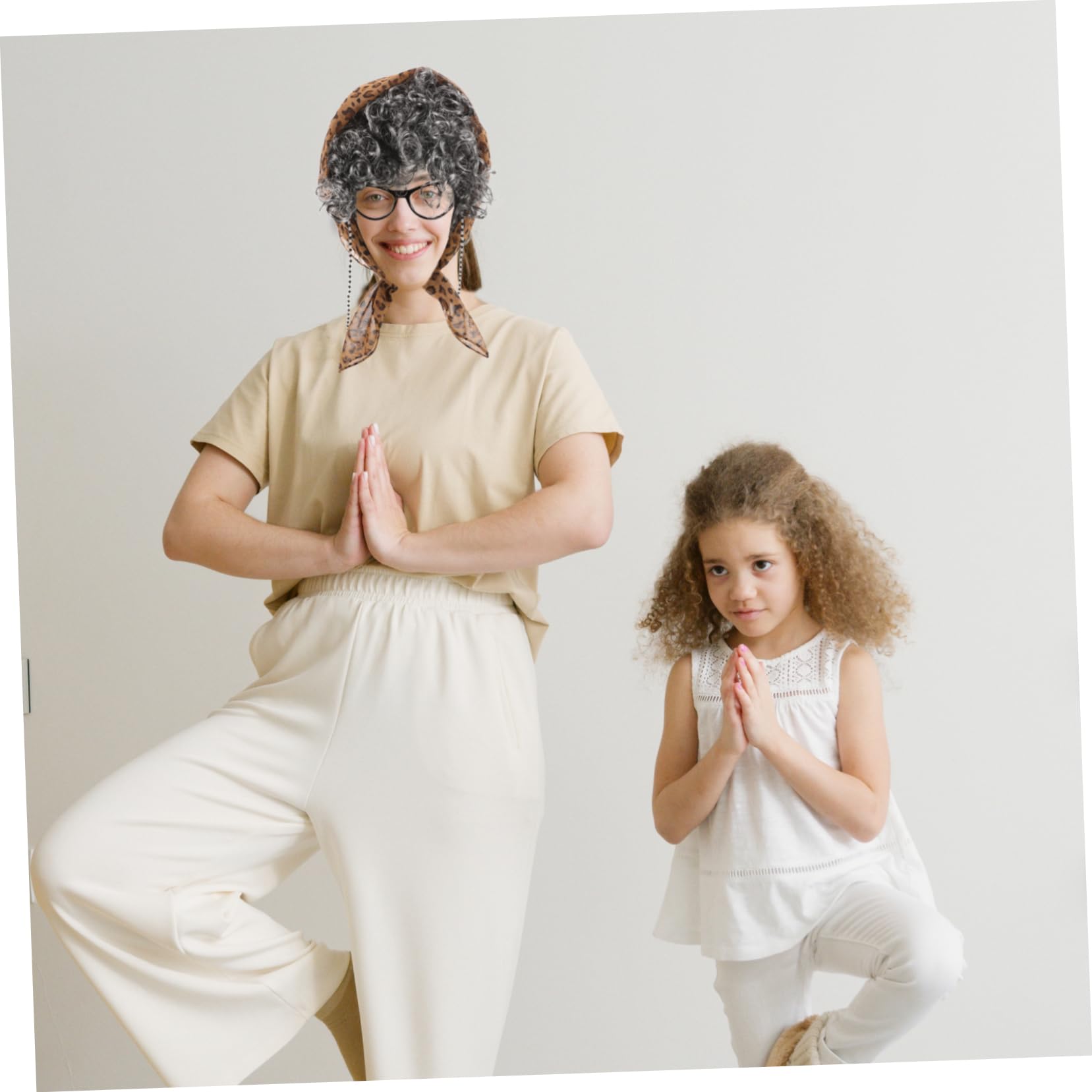 3sätze Old Lady Wig Für Kostümparty Teiliges Grandma Cosplay Kostüm Mit Brille Und Schmuck Für Halloween Theateraufführungen Und Karneval