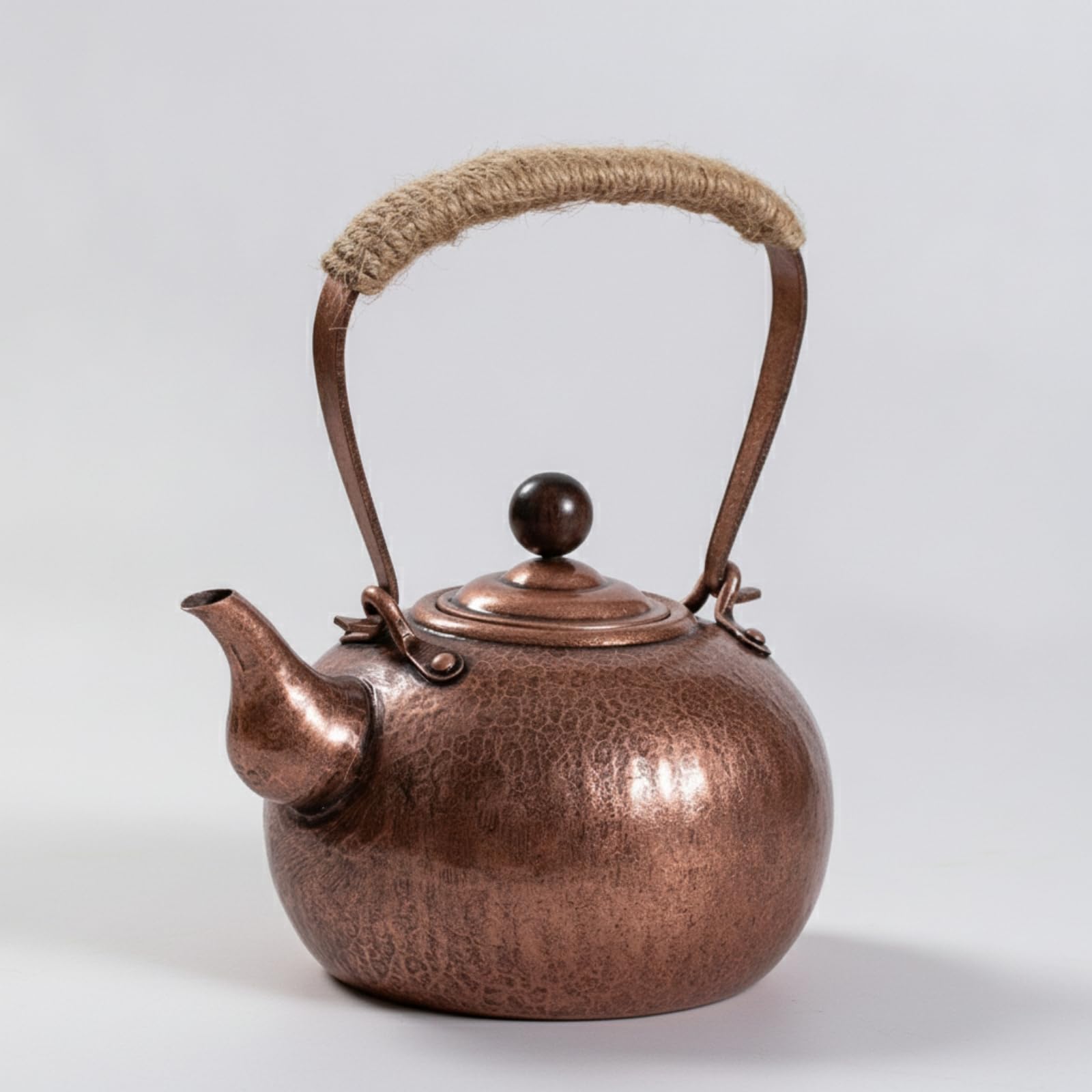 rockible Bouil avec Poignée Rétro Bouil à Thé En Cuivre Anti-Chaleur pour Collectionneurs, Array, Cuivre Bronze Naturel 750 Ml Bec Long, style to 1