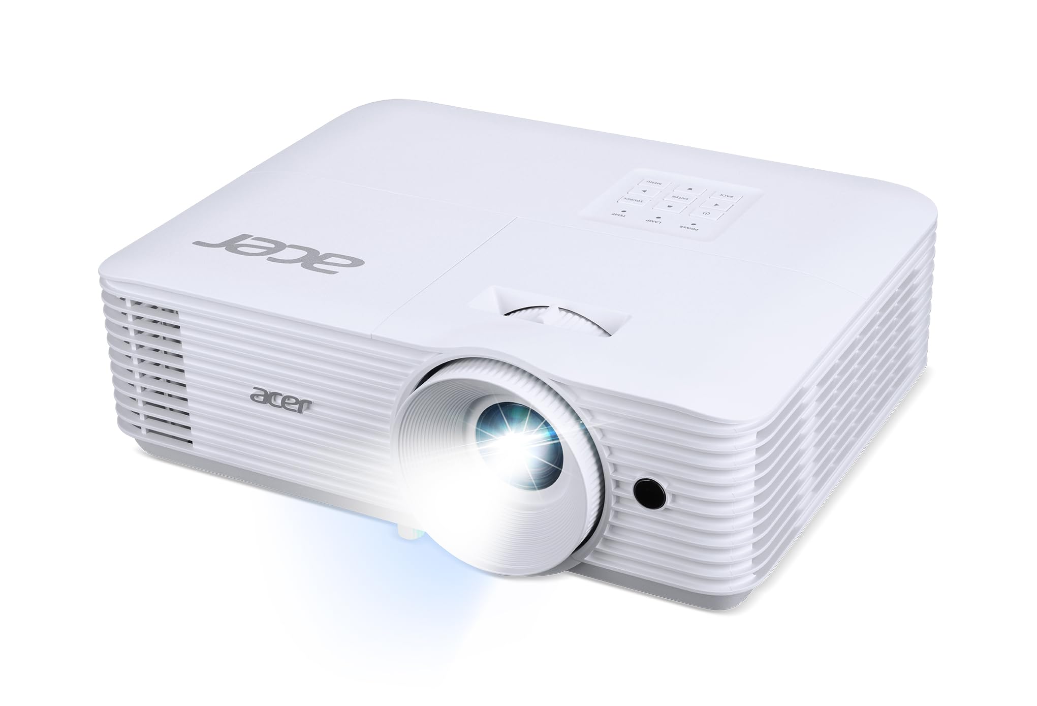 Acer H6546 DLP-Beamer - 1080p Full HD (1.920 x 1.080 Pixel), 5.200 ANSI Lumen, 10.000:1 Kontrast, 3D, Keystone, 1x 3 Watt Lautsprecher, HDMI (HDCP), weiß, Home Cinema