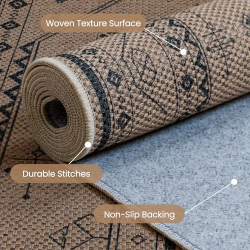 Tapete decorativo boho 2x3 lavable antideslizante miniatura 4