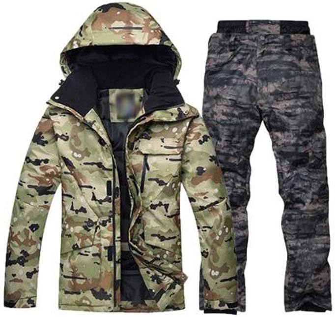 Ski Suit, Men's Wear, Outdoor Windbreak, Waterproof Ski Suit Ski Jacket and Pants Winter Warm Ski (A XL Code)