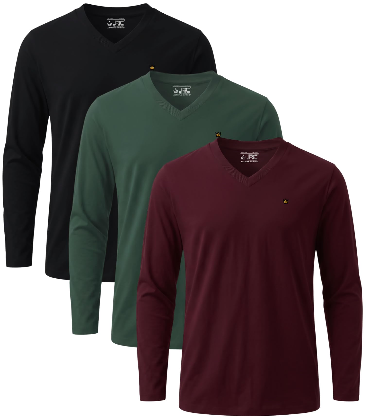 Paquete de 3, 4 camisetas de manga corta y larga con cuello en V para hombre, cómodas camisetas de cuello en V para gimnasio, correr, entrenamiento y salidas casuales