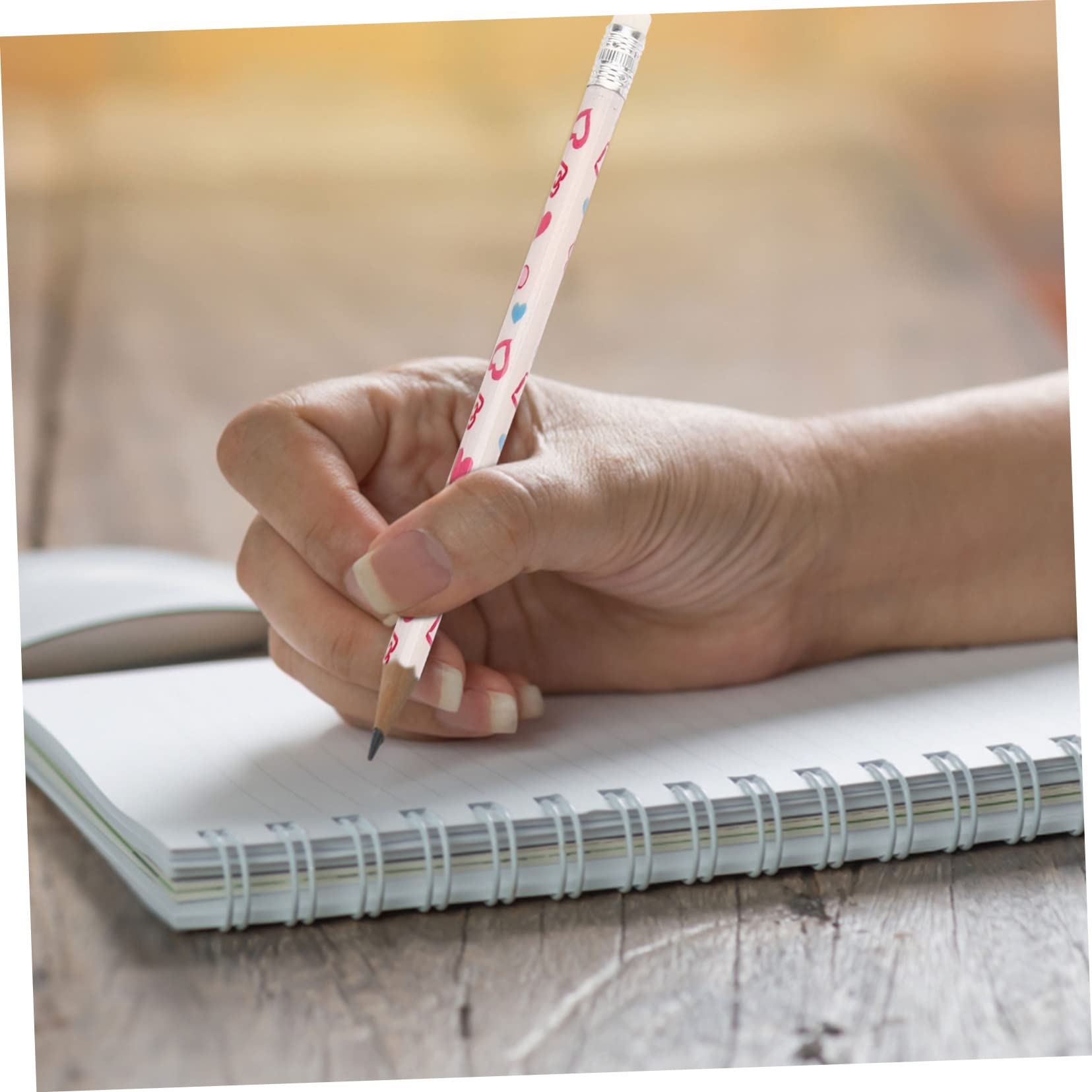 SHINEOFI 5 Sätze Bleistift Ergonomische Stifte Schulsachen Mitgebsel Schulanfang Schul Sachen Fleecestoff Kinderstifte Schöne Musterstifte Bürobedarf Schülerbedarf Holz 48 Stück * 5