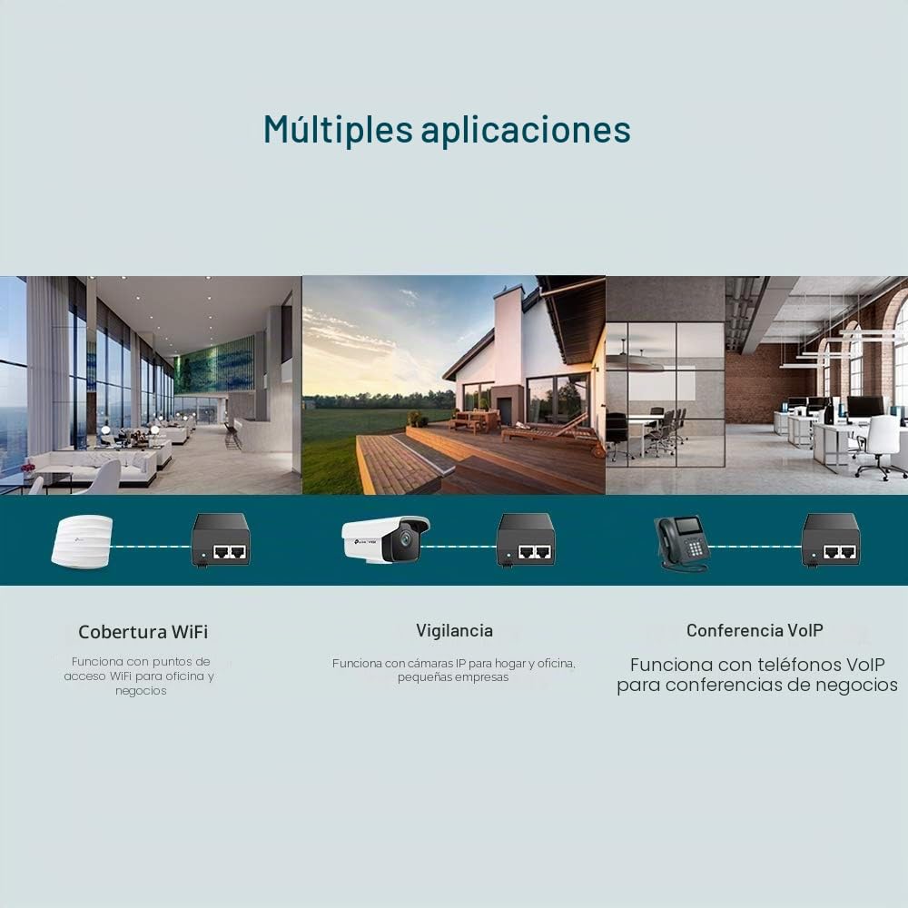 TP-Link TL-POE160S Inyector PoE+ 30W IEEE 802.3at/AF 2 Puertos Gigabit